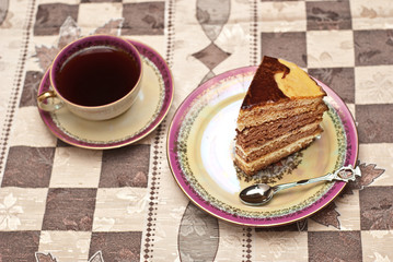 cake with coffee