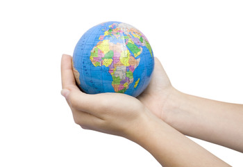 globe in hand