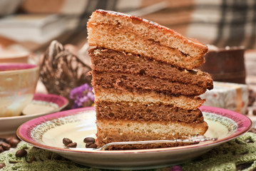 cake with coffee