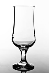 empty transparently glass in black and white