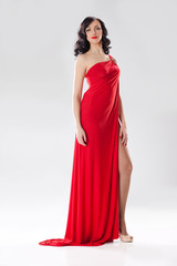 Young Woman In Red Dress