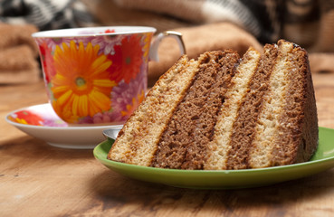 cake with coffee