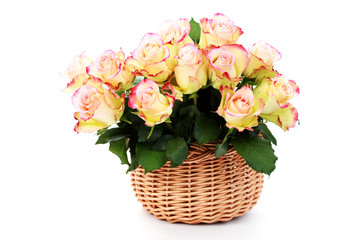 basket full of roses