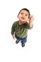 Toddler reaching up asking for something