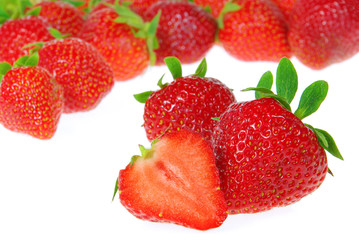 Erdbeere freigestellt - strawberry isolated 12