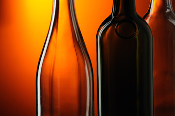 Three different bottles of wine.