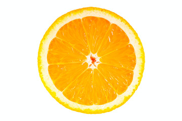 orange half isolated