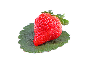 Macro of fresh tasty strawberry