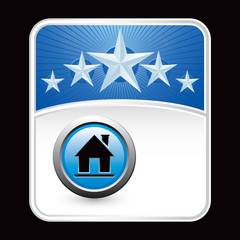 home icon blue star background