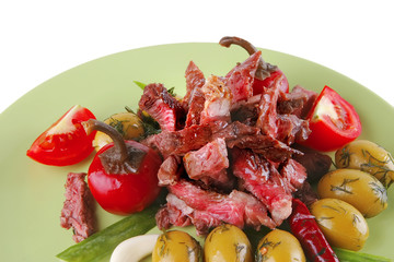 roast beef slice close up