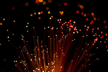 red shining fiber optic