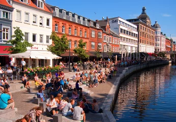 Selbstklebende Fototapete Skandinavien Aarhus-Kanal
