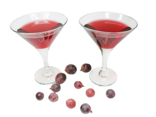 red wine in goblets