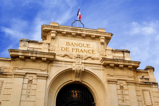 Fronton banque de France