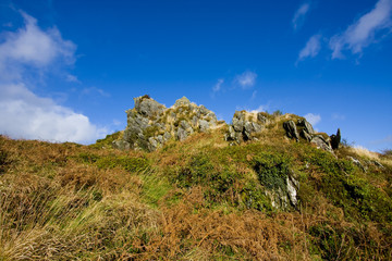 view of a small mountain in brittany