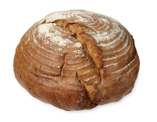 Home made bread isolated on white