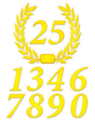 Lorbeerkranz mit Gravurplatte