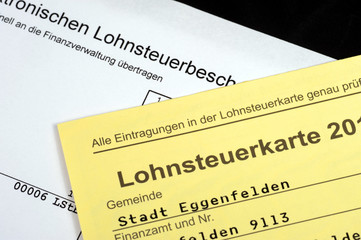 Lohnsteurebescheinigung mit Karte