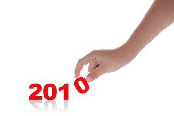 Hand and word isolated on white, concept picture