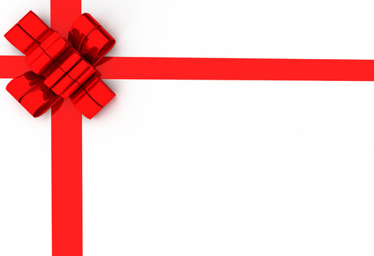 red gift bow