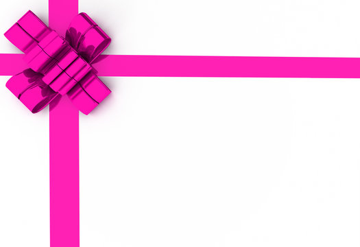 pink gift bow