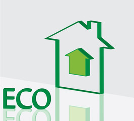 Green ECO house vector