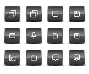 Simple icons isolated on white - Set 13