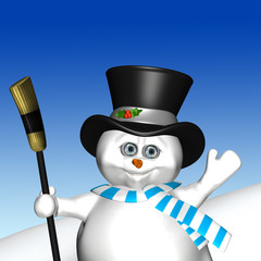 Waving Snowman