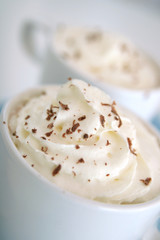 hot chocolate with whipped cream