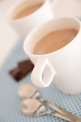 hot chocolate and spoon