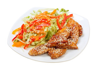 roasted sirloin chicken with vegetable