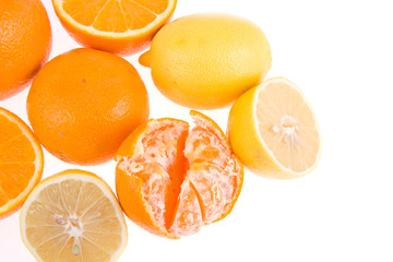 Ripe fruits isolated