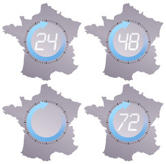 Délai de livraison bleu en France (détouré)