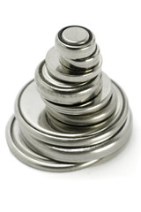 Stack of lithium batteries