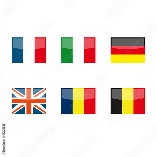 "France, Allemagne, Belgique, Angleterre, Italie, Roumanie" fichier vectoriel libre de droits