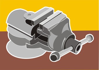 Naklejka premium Schraubstock