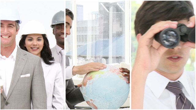 HD video of architects working in Business