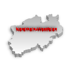Obraz premium Karte_Nordrhein-Westfalen