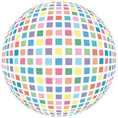 square abstract ball background - vector illustration