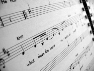 Fototapeta premium List with musical notes