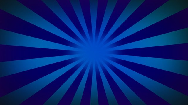 Blue sunburst looped - Radial rays looped background