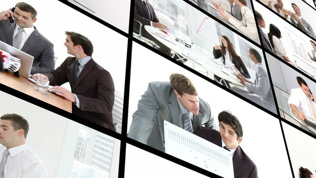 Business team having a brainstorming session