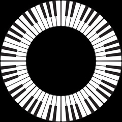 Piano keys in a circle - 19212304