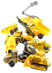 engins chantier, travaux public, fond blanc