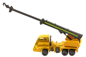 camion grue élévateur fond blanc