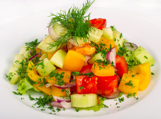 Fresh salad with vegetables