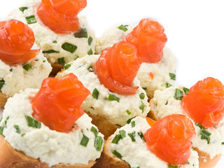 Sandwiches with smoked trout