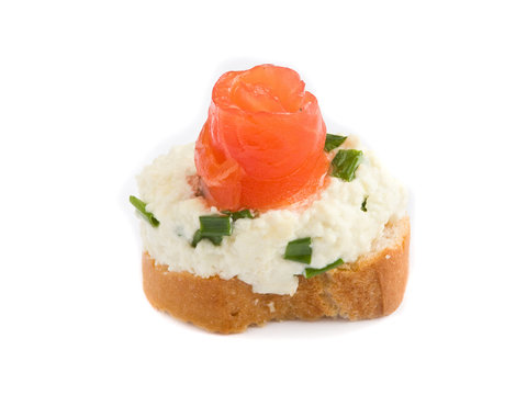 Sandwich with smoked trout