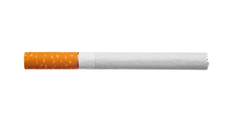 Unused cigarette isolated on a white background..