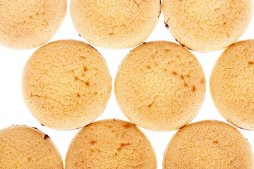 Some cookies isolated on a white background.